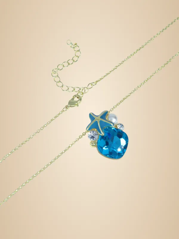 Multicolor_Stainless_Steel_18-Carat_Gold_Polish_Starry_Ocean_Pendant_Set_For_Women