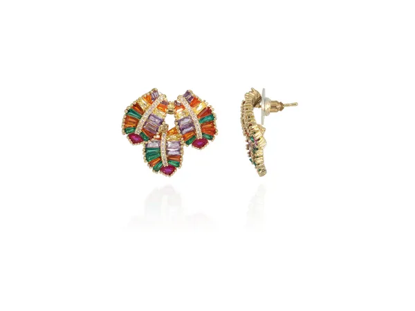 Multicolor_Stainless_Steel_18-Carat_Gold_Polish_Radiant_Mosaic_Pendant_Set_For_Women