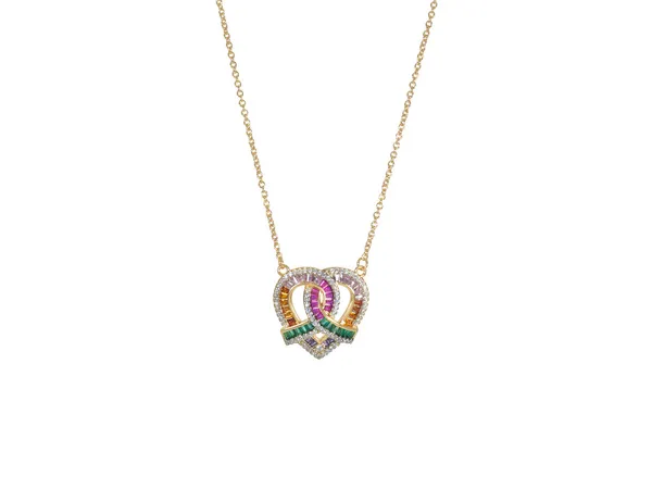 Multicolor_Stainless_Steel_18-Carat_Gold_Polish_Rainbow_Knot_Set_For_Women