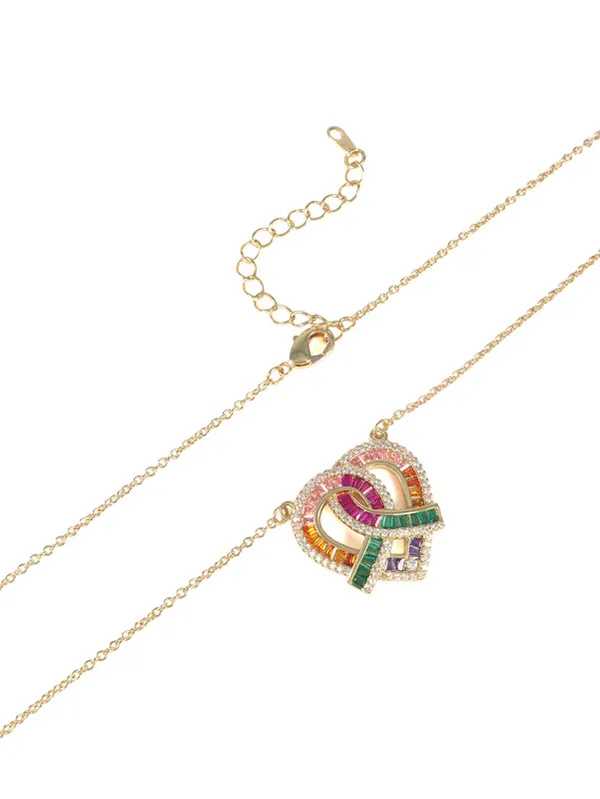 Multicolor_Stainless_Steel_18-Carat_Gold_Polish_Rainbow_Knot_Set_For_Women