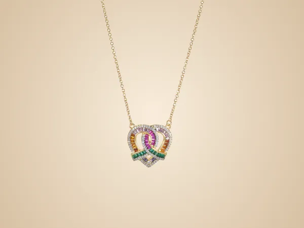 Multicolor_Stainless_Steel_18-Carat_Gold_Polish_Rainbow_Knot_Set_For_Women