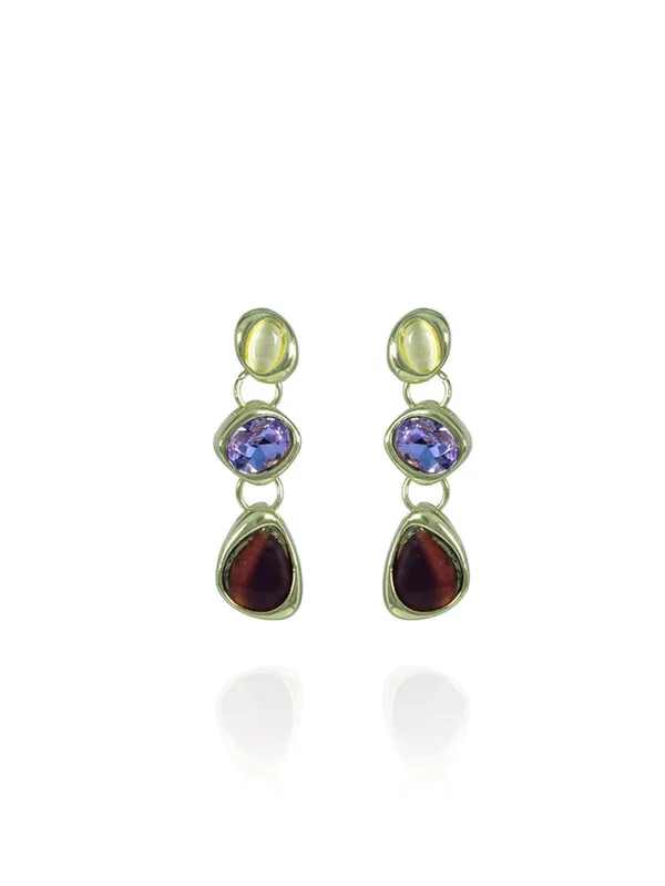 Multicolor_Stainless_Steel_18-Carat_Gold_Polish_Twilight_Drops_Pendant_Set_For_Women