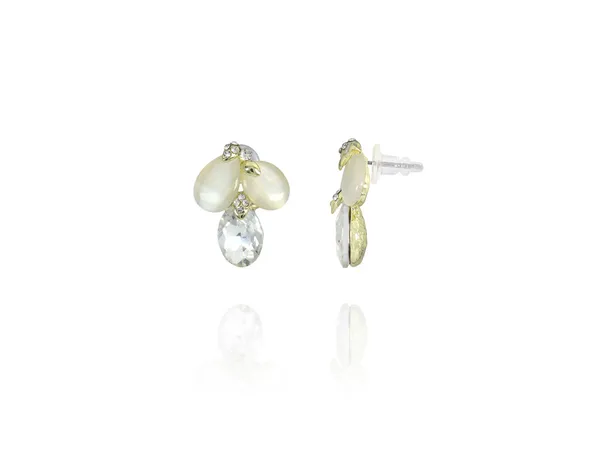 Multicolor_Stainless_Steel_18-Carat_Gold_Polish_Pearl_Leaf_Drop_Set_For_Women