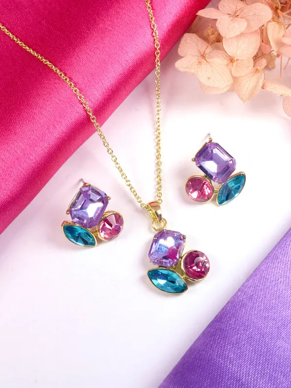 Multicolor_Stainless_Steel_18-Carat_Gold_Polish_Aurora_Trio_Set_For_Women