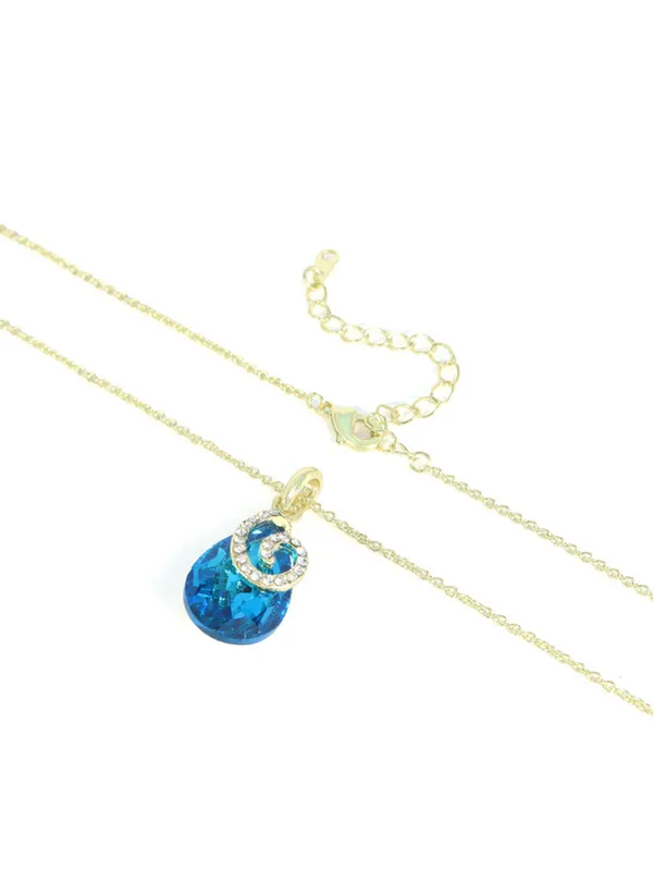 Multicolor_Stainless_Steel_18-Carat_Gold_Polish_Aqua_Sparkle_Set_For_Women