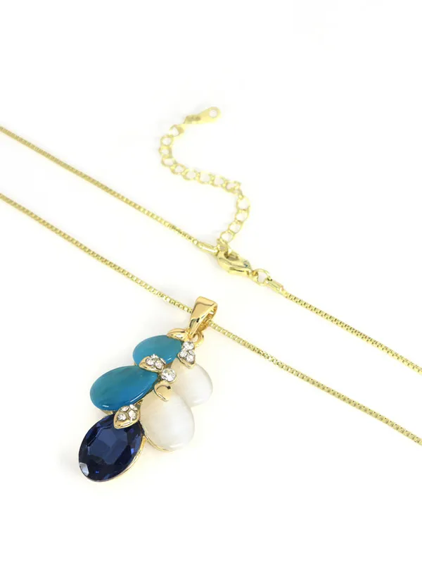 Multicolor_Stainless_Steel_18-Carat_Gold_Polish_Midnight_Lagoon_Set_For_Women