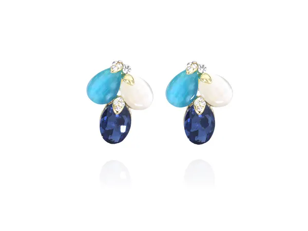 Multicolor_Stainless_Steel_18-Carat_Gold_Polish_Midnight_Lagoon_Set_For_Women