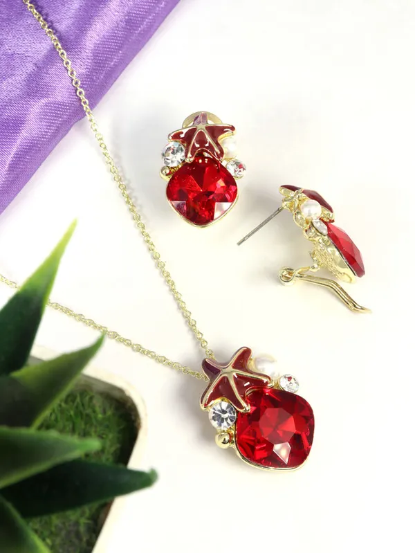 Multicolor_Stainless_Steel_18-Carat_Gold_Polish_Scarlet_Star_Set_For_Women