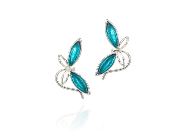 Multicolor_Stainless_Steel_18-Carat_Gold_Polish_Sky_Blue_Butterfly_Set_For_Women