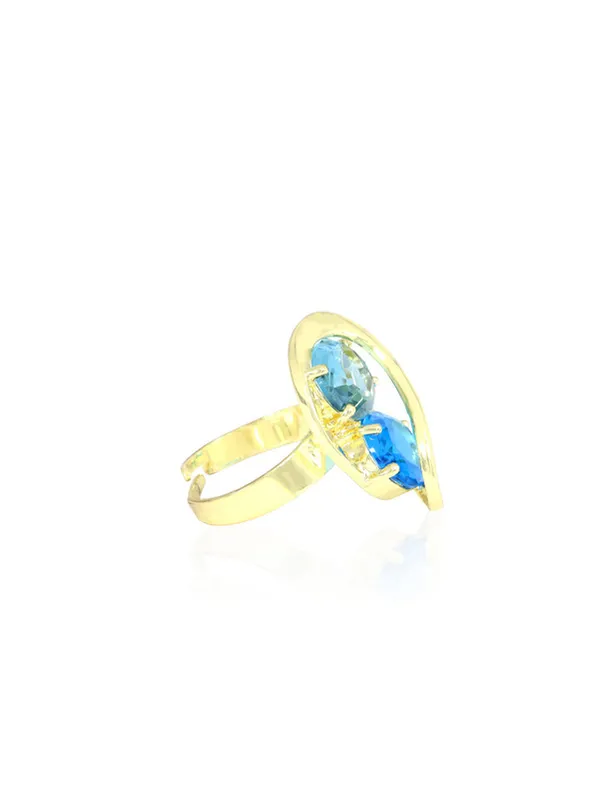 Multicolor_Stainless_Steel_18-Carat_Gold_Polish_Infinity_Blue_Set_For_Women