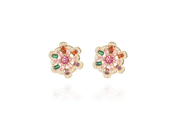Multicolor_Stainless_Steel_18-Carat_Gold_Polish_Floral_Radiance_Set_For_Women
