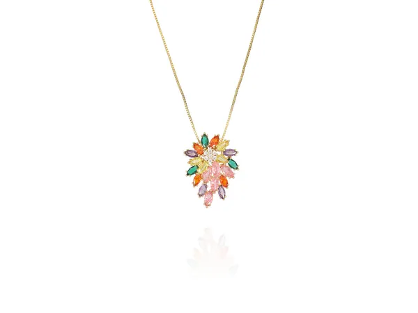 Multicolor_Stainless_Steel_18-Carat_Gold_Polish_Crystal_Bloom_Set_For_Women