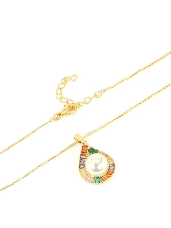 Multicolor_Stainless_Steel_18-Carat_Gold_Polish_Pearl_Rainbow_Radiance_Set_For_Women