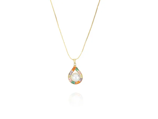 Multicolor_Stainless_Steel_18-Carat_Gold_Polish_Pearl_Rainbow_Radiance_Set_For_Women
