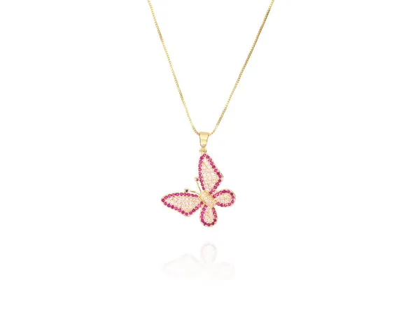 Multicolor_Stainless_Steel_18-Carat_Gold_Polish_Ruby_Butterfly_Set_For_Women