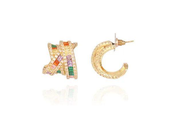 Multicolor_Stainless_Steel_18-Carat_Gold_Polish_Rainbow_Wave_Set_For_Women