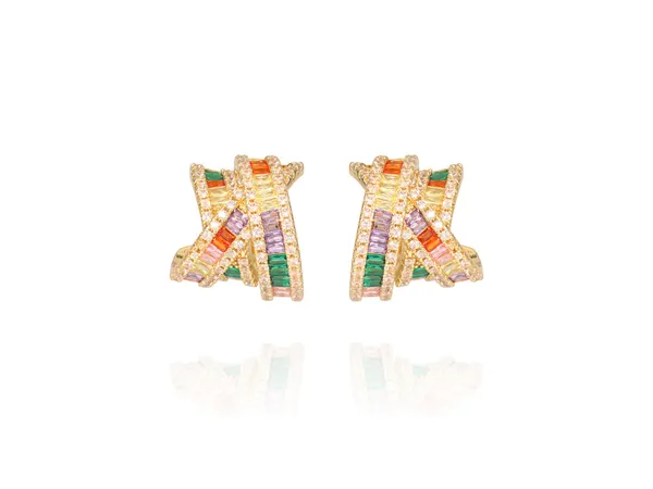 Multicolor_Stainless_Steel_18-Carat_Gold_Polish_Rainbow_Wave_Set_For_Women
