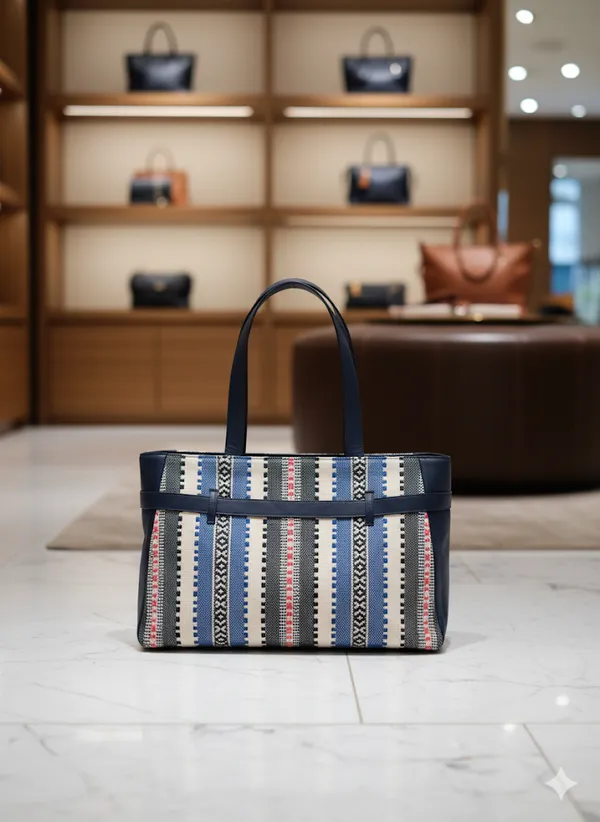 Navy_Cotton_Premium_&_Elegant_Laptop_Bag_For_Women