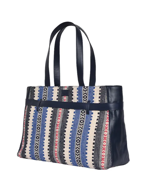 Navy_Cotton_Premium_&_Elegant_Laptop_Bag_For_Women