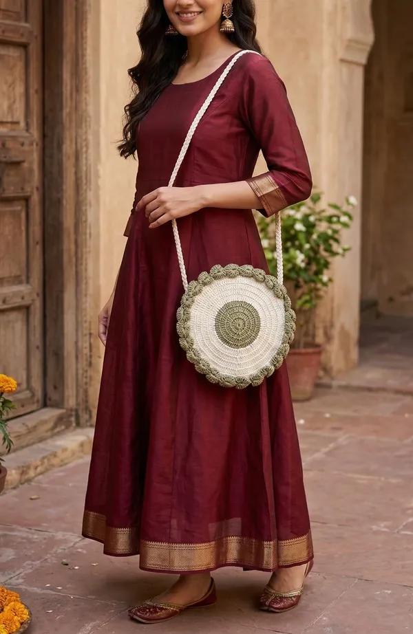 Green_&_Beige_Cotton_Premium_&_Elegant_Sling_Bag_For_Women