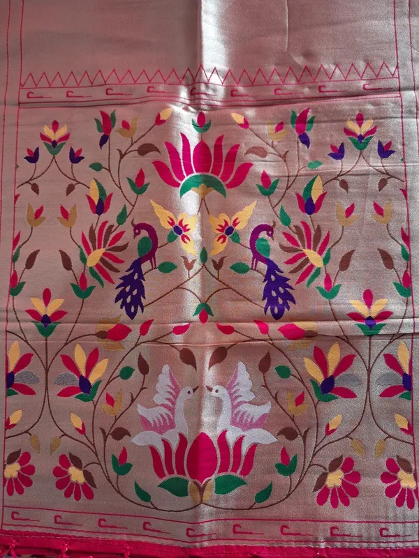 Mayuri_Pink_Paithani_Stole
