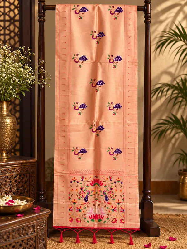 Mayuri_Pink_Paithani_Stole