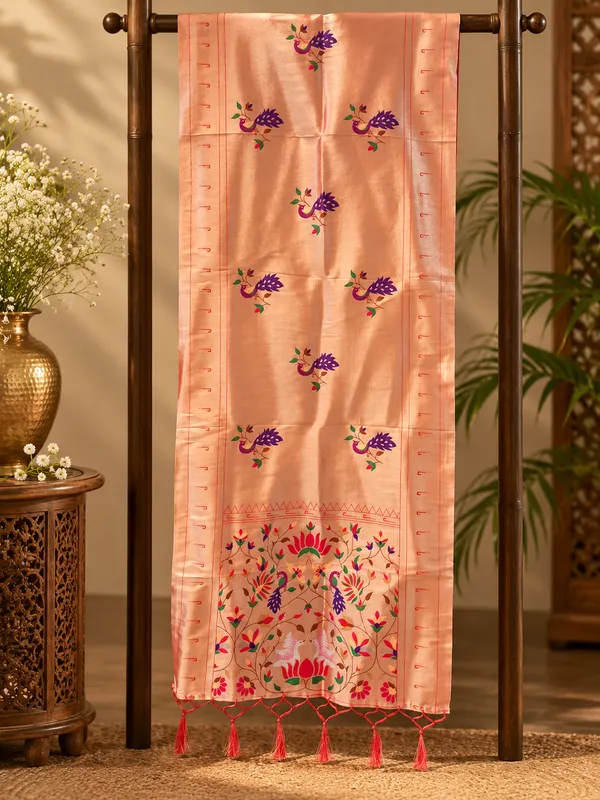 Mayuri_Red_Paithani_Stole