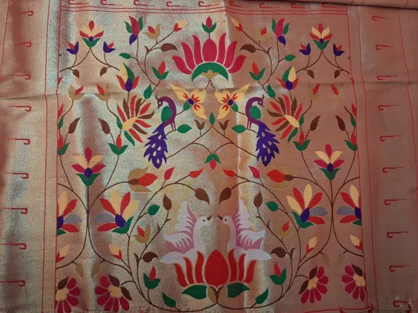 Mayuri_Red_Paithani_Stole
