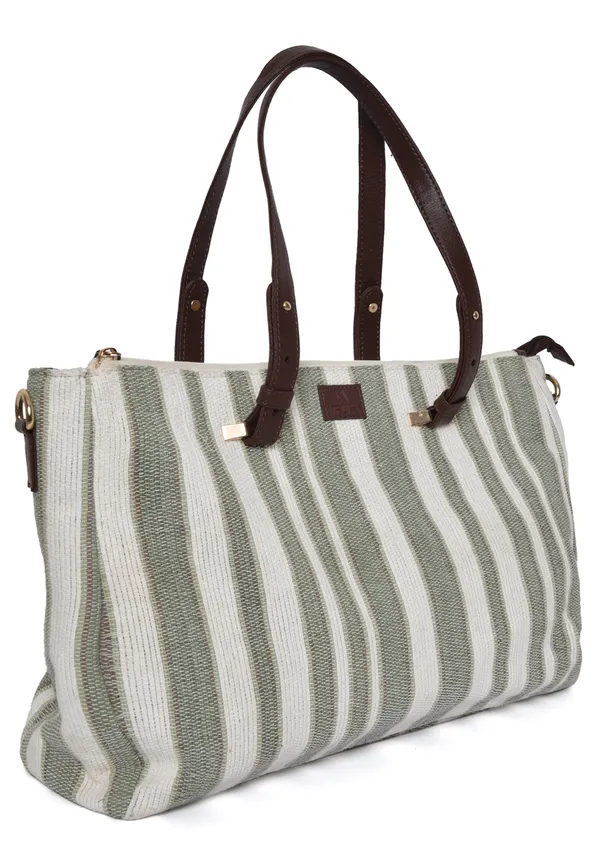 Green_&_Beige_Cotton_Premium_&_Elegant_Handbag_For_Women