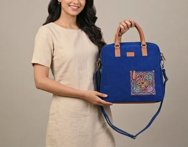 Blue_Cotton_Premium_&_Elegant_Laptop_Bag_For_Women