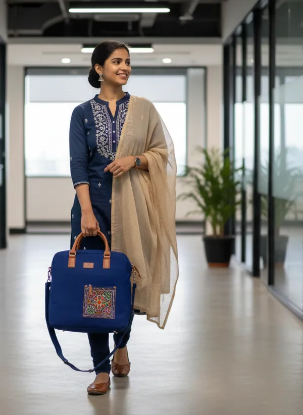 Blue_Cotton_Premium_&_Elegant_Laptop_Bag_For_Women