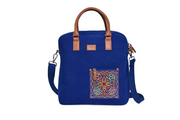 Blue_Cotton_Premium_&_Elegant_Laptop_Bag_For_Women