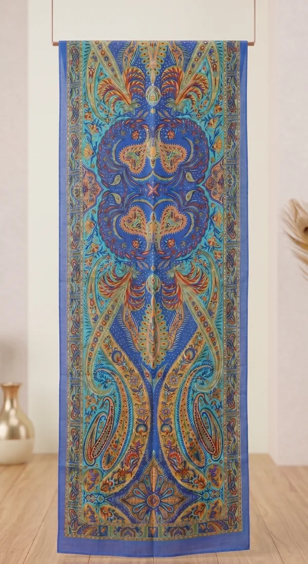 Royal_Azure_Paisley_Silk_Stole_