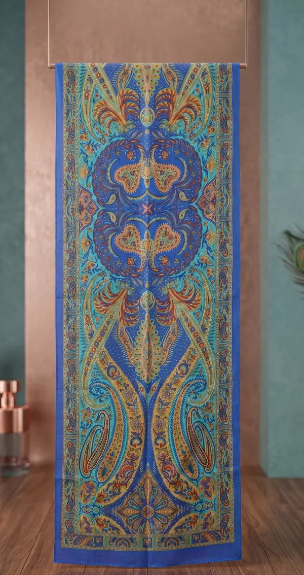 Royal_Azure_Paisley_Silk_Stole_