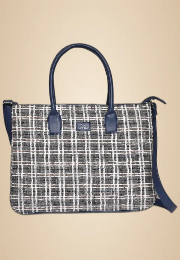Grey_Jute_Premium_&_Elegant_Laptop_Bag_For_Women
