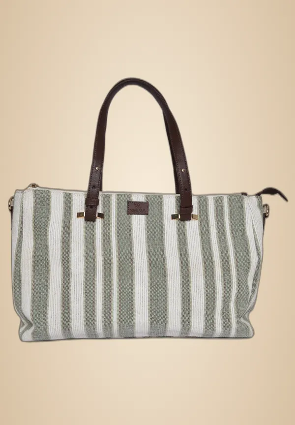 Green_&_Beige_Cotton_Premium_&_Elegant_Handbag_For_Women