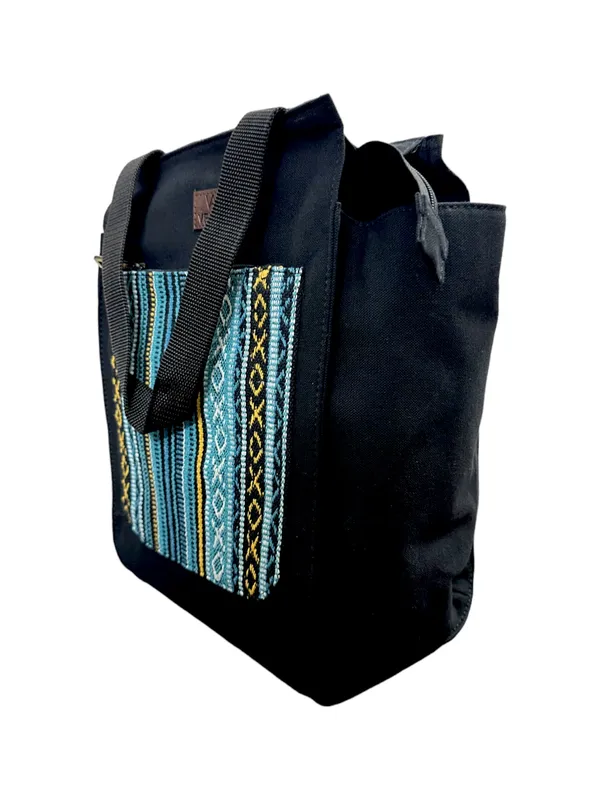 Blue_&_Black_Recycled_Canvas_Premium_&_Elegant_Lunch_Bag_For_Women