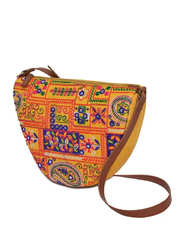 Yellow_Cotton_Premium_&_Elegant_Handbag_For_Women
