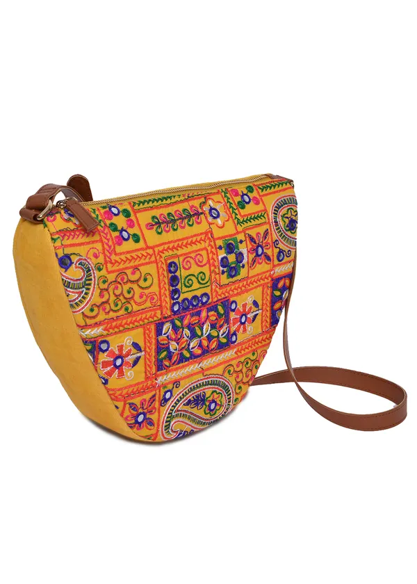 Yellow_Cotton_Premium_&_Elegant_Handbag_For_Women
