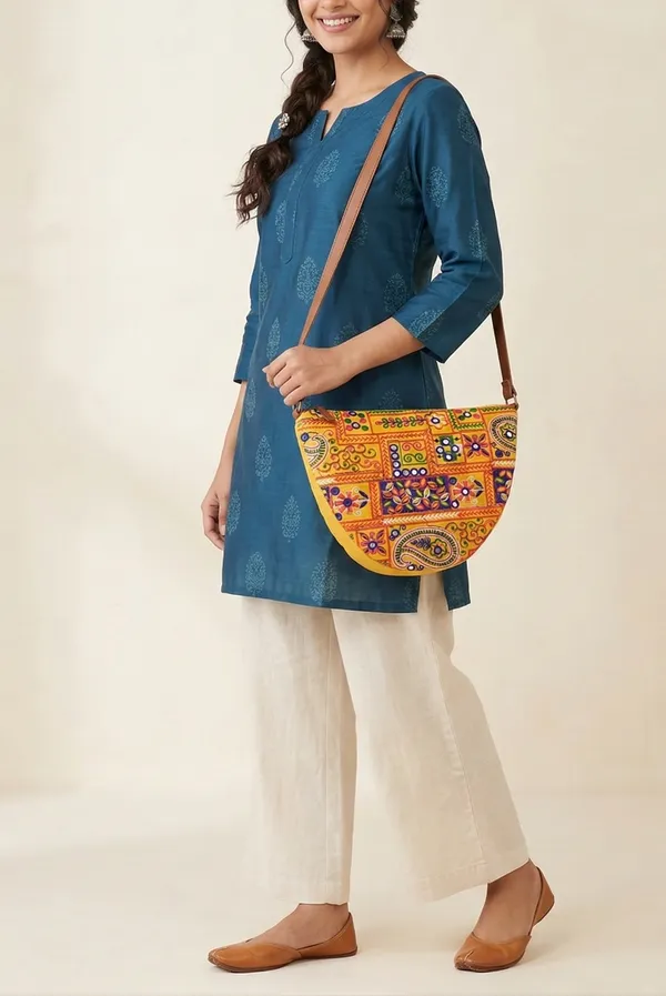 Yellow_Cotton_Premium_&_Elegant_Handbag_For_Women