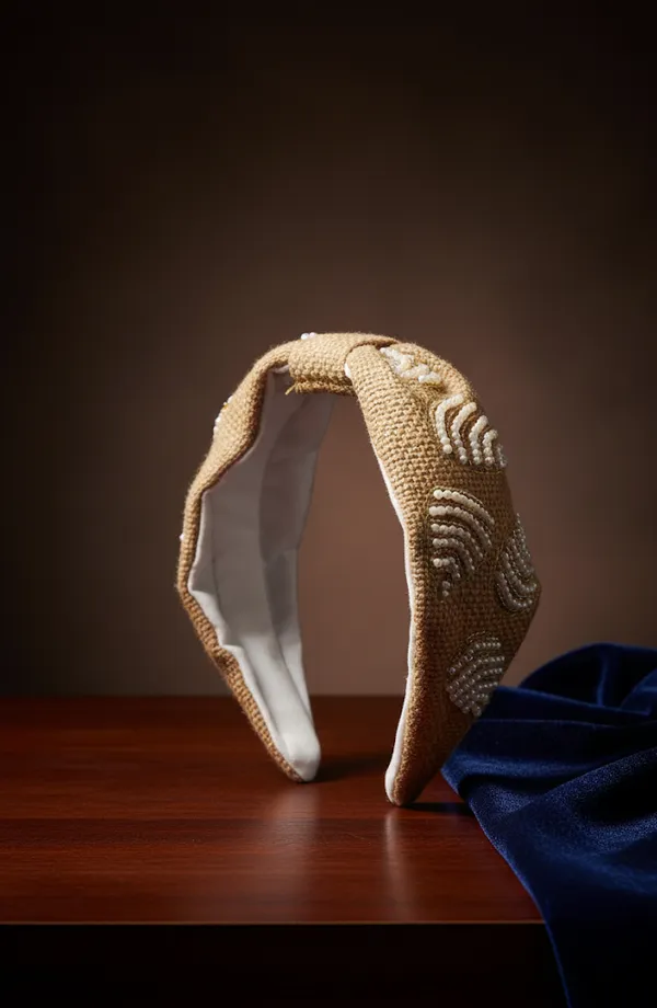 Jute_Pearl_Embellished_Headband_For_Women