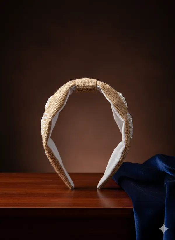 Jute_Pearl_Embellished_Headband_For_Women