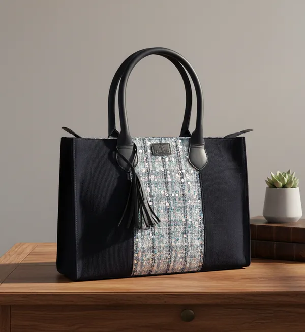 Navy_Cotton_Premium_&_Elegant_Handbag_For_Women