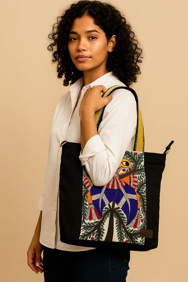 Black_Recycled_Canvas_Premium_&_Elegant_Handbag_For_Women