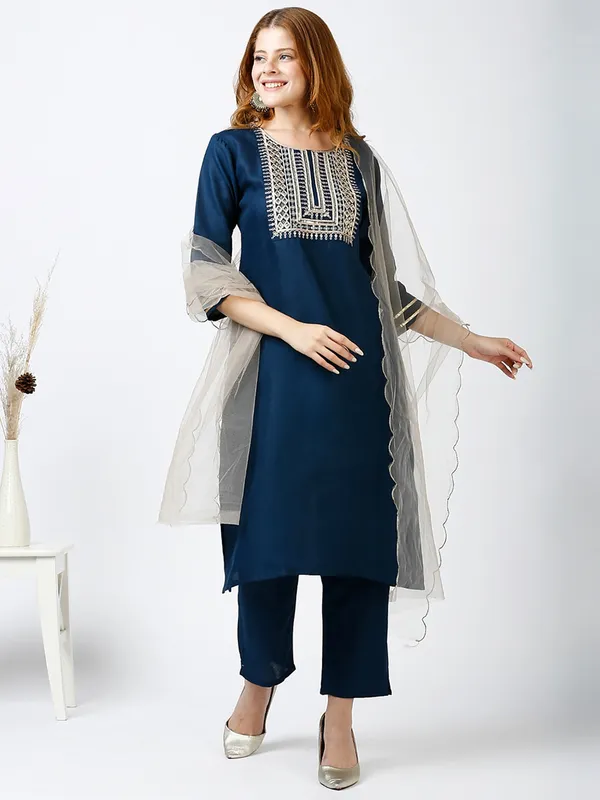 Rama_Cotton_Blend_Thread_Embroidered_Kurta_With_Pant_And_Dupatta_For_Women