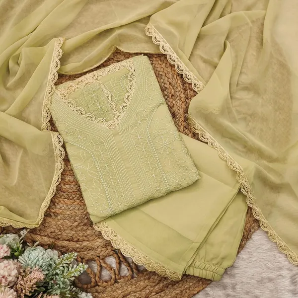Pastel_Lime_Georgette_Kurta_Set_For_Women