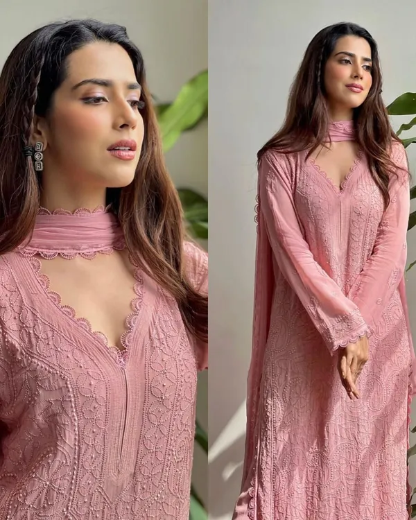 Pastel_Pink_Georgette_Chikankari_Embroidered_Kurta_Pant_Dupatta_Set_For_Women