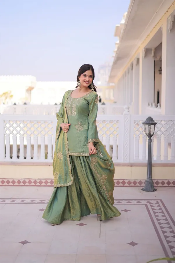 Premium_Green_Pakistani_Sharara_Suit_With_Zari_Sequins_Work_Festive_Ready_Designer_Set