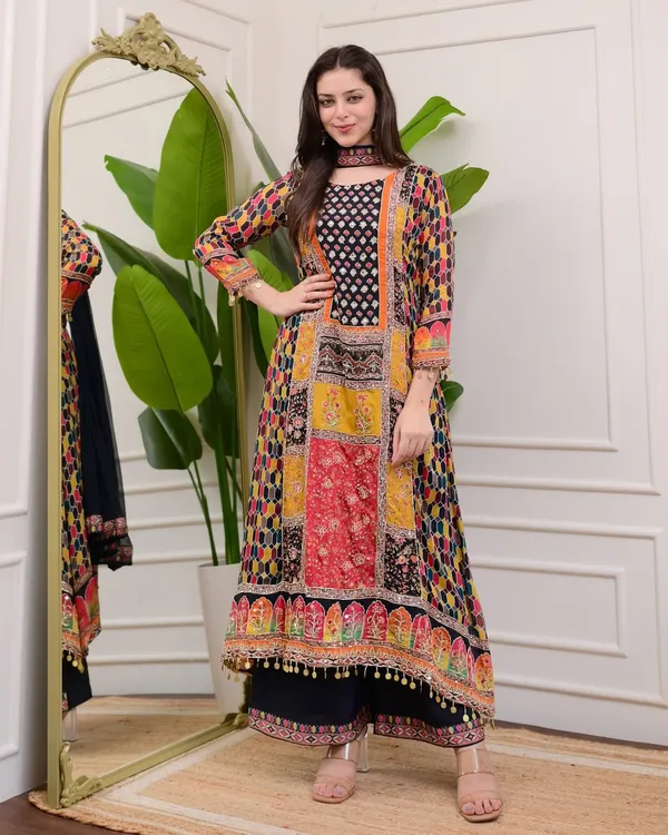 Navy_Blue_Premium_Muslin_Cotton_Kurta_Set_For_Women