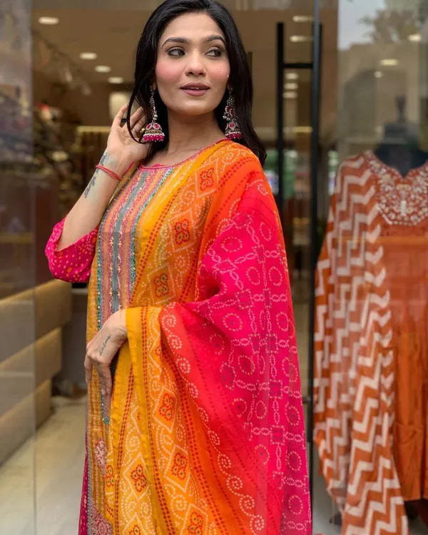 Pink_Premium_Cotton_Blend_Kurta_With_Pant_&_Dupatta_For_Women